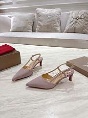 Louboutin sheepskin pointed toe strap high-heeled shoes - 3