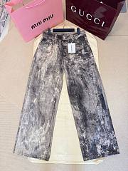 Acne Studios 3D ink-splattered mud-dyed printed jeans  - 1
