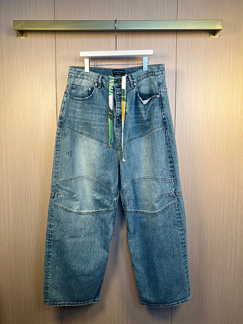 Balenciaga 25SS floral drawstring jeans