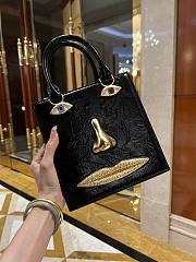 Schiaparelli leather black bag size 20*19*9cm  - buy 1 get 1 free labubu  - 3