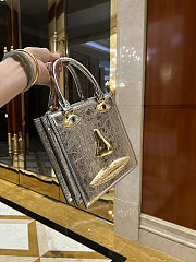 Schiaparelli leather silver bag size 20*19*9cm - buy 1 get 1 free Labubu - 5