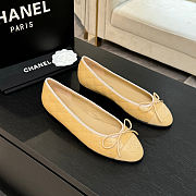 Early Spring latest color Chanel small bow ballet flat shoes - 5