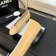 Early Spring latest color Chanel small bow ballet flat shoes - 4