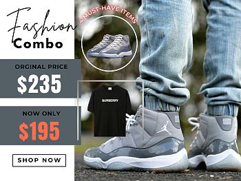 Fashion combo Air Jodan 11 + Bubbery T shirt