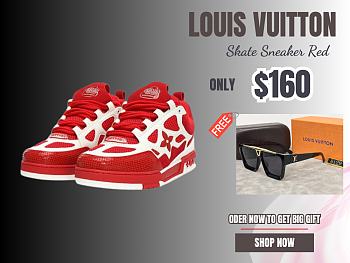 	 Louis Vuitton LV Skate Sneaker Red White - 1AARS2