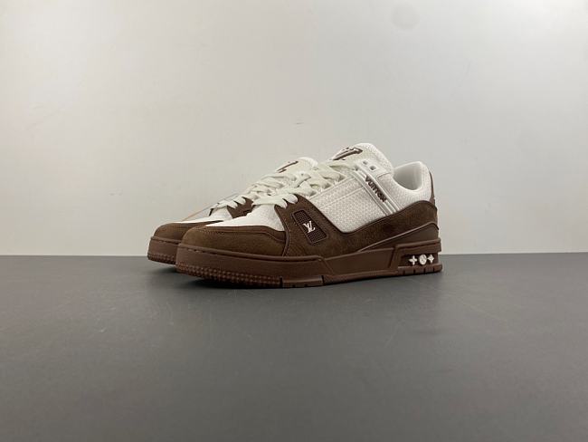 Louis Vuitton LV trainer White Coffee - 1