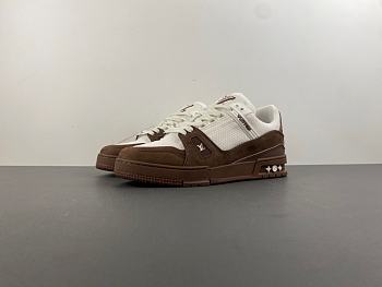 Louis Vuitton LV trainer White Coffee