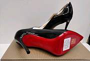 Louboutin leather black patent heels - heels height : 10cm - 5