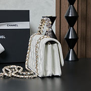 	 Chanel 24P Pearl Top Handle White 18x11x6cm (13.78 inch) - 4