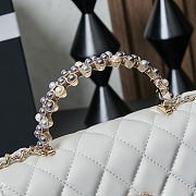 	 Chanel 24P Pearl Top Handle White 18x11x6cm (13.78 inch) - 3