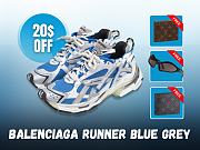 Balenciaga Runner Blue Grey - 677403W3RB34912 - 1