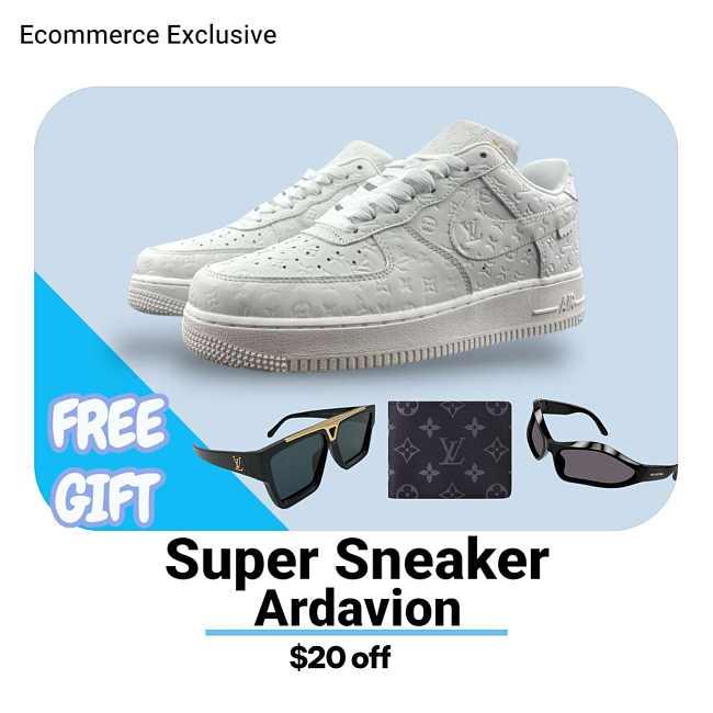 Louis Vuitton Nike Air Force 1 Low By Virgil Abloh White - 1A9V87 - 1