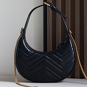 GUCCI GG MARMONT HALF-MOON SMALL BAG BLACK size 21.5x11x5cm - 6