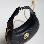 GUCCI GG MARMONT HALF-MOON SMALL BAG BLACK size 21.5x11x5cm - 5