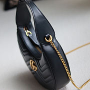 GUCCI GG MARMONT HALF-MOON SMALL BAG BLACK size 21.5x11x5cm - 3