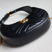 GUCCI GG MARMONT HALF-MOON SMALL BAG BLACK size 21.5x11x5cm - 2