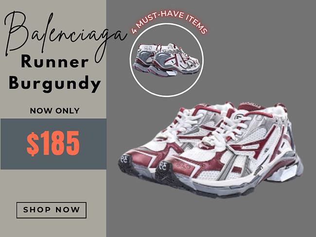Balenciaga Runner Burgundy - 677403W3RB39069 - 1