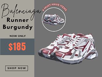 Balenciaga Runner Burgundy - 677403W3RB39069