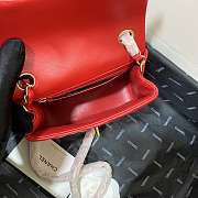 Chanel Mini Flap Bag  Red Calfskin 18cm - 4