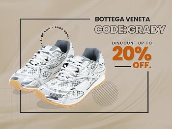 Bottega Veneta Patchwork mesh lace-up color matching shoes