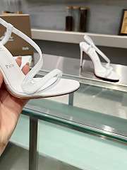 	 Christian Louboutin Rosalie 100 White Leather Sandals - 3210190W222 - 4