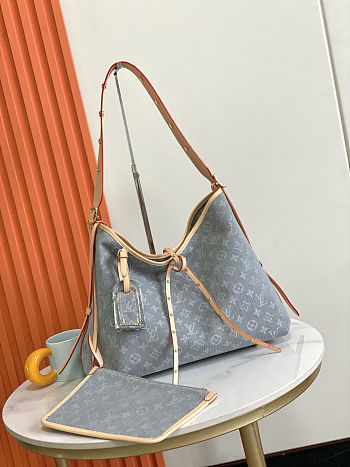 Louis Vuitton LV CarryAll MM Monogram Denim size 39.0 x 30.0 x 15.0cm 