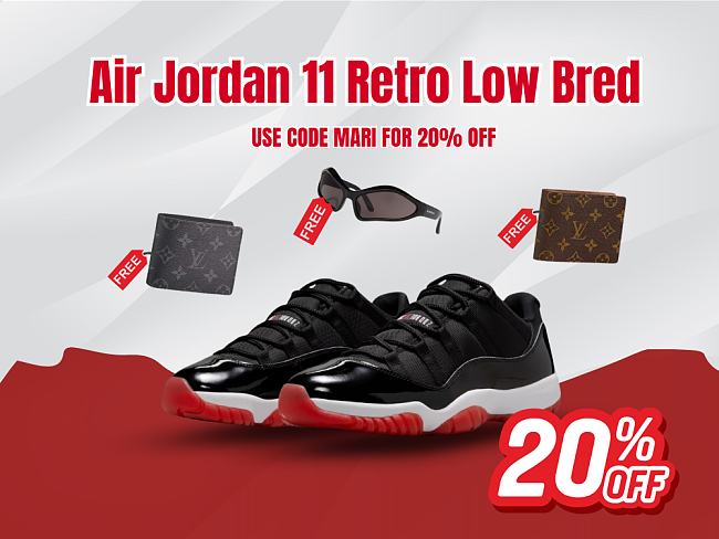 Air Jordan 11 Retro Low Bred - 528896-012 - 1