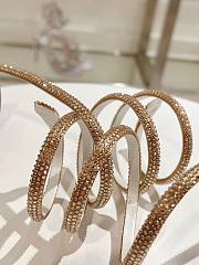 Rene Caovilla Margot Black Jewel Sandals Snake - heels height 9.5cm - 4