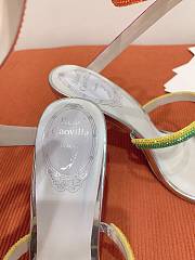 Rene Caovilla Rainbow Silver Sandal With Multicolored Crystals 105 - heels height 9.5cm - 3