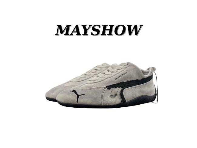 Balenciaga x Puma Speedcat Suede Distressed White Black 847146WSDSD9010 - 1