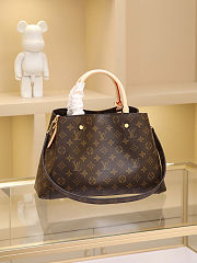 Louis Vuitton Montaigne MM Monogram Coated Canvas 'Brown' size 33x23x15cm - 6