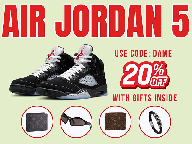 Air Jordan 5 Retro OG Metallic Reimagined - HF3975-001 - 1