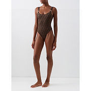 Fendi newest metal buckle classic double swim suit - 1
