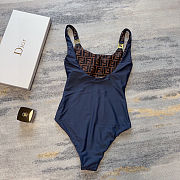 Fendi newest metal buckle classic double swim suit - 5