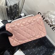 Chanel Mini Rectangular Flap Bag Peach Lambskin size 20cm - 5