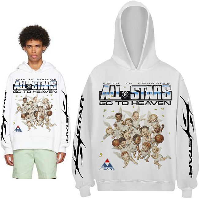 Hellstar All Star Hoodie white color - 1