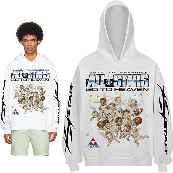 Hellstar All Star Hoodie white color