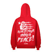 Hellstar Inner Peace Hoodie red color  - 2