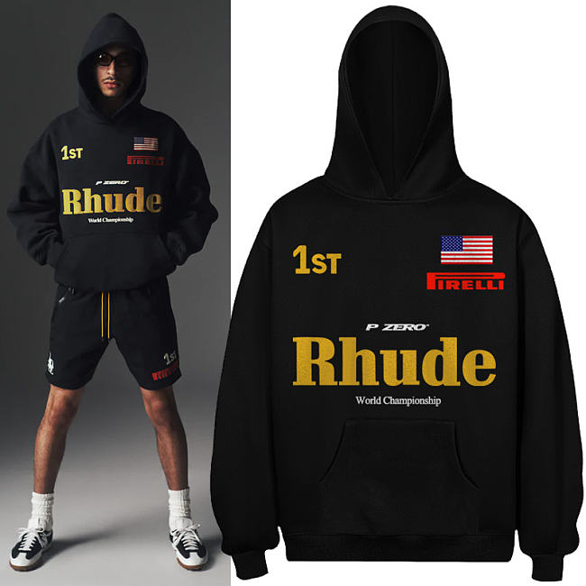 Rhude Pirelli Hoodie black color - 1