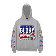 Glo Gang Boyz Woridwide Flag Hoodie grey color  - 5