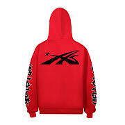 Hellstar Red Halloween Skeleton Airbrushed Hoodie red color  - 3