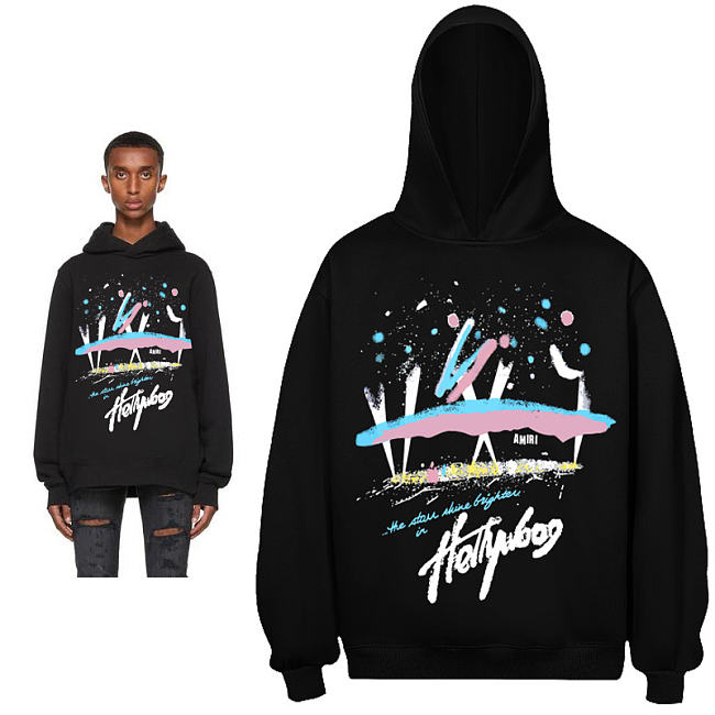 Amiri Hollywood Lights Hoodie black color  - 1