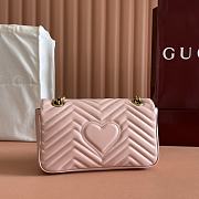 Gucci Marmont Matelasse Shoulder Bag Pink Gold size 26x15x7cm - 3