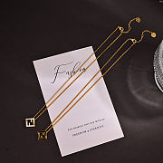 Fendi Simply Medium Jacquard FF size Size 34.5x4.5x20cm - free necklace  - 5