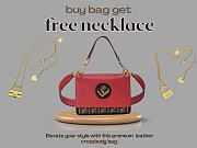 FF Logo Mania red bag size 25cm - free Fendi necklace - 1