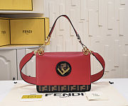 FF Logo Mania red bag size 25cm - free Fendi necklace - 2