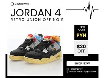Air Jordan 4 Retro Union Off Noir - DC9533-001