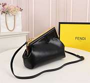 Fendi Frame Bag black leather medium -26 x 18 x 12 cm - free necklace - 3