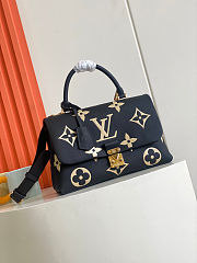 Louis Vuitton Black Bicolor Giant Empreinte Leather Madeleine BB Shoulder Bag size 30x19.5x11cm - free LV necklace - 4