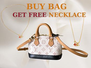 Louis Vuitton Nano Alma bag in Monogram Dune canvas size 18x12x8cm - free LV necklace